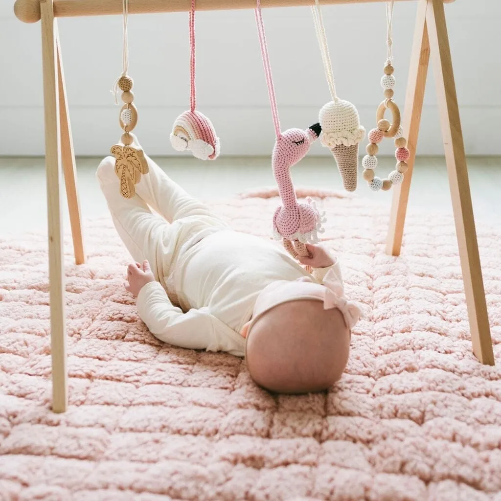 Sherpa & Cotton Baby Playmat - Blush Sherpa