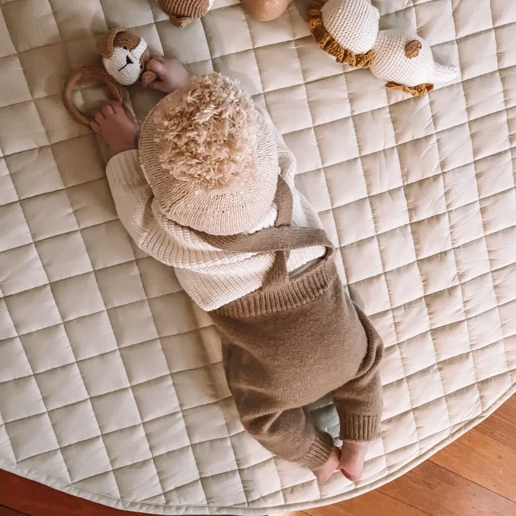 Sherpa & Cotton Baby Playmat - Pearl Sherpa